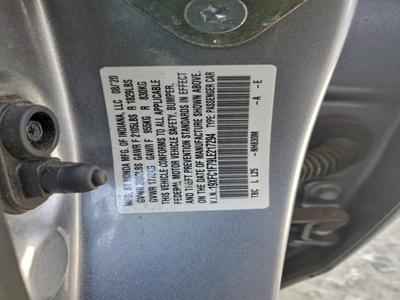 2020 HONDA CIVIC EXL photo 12