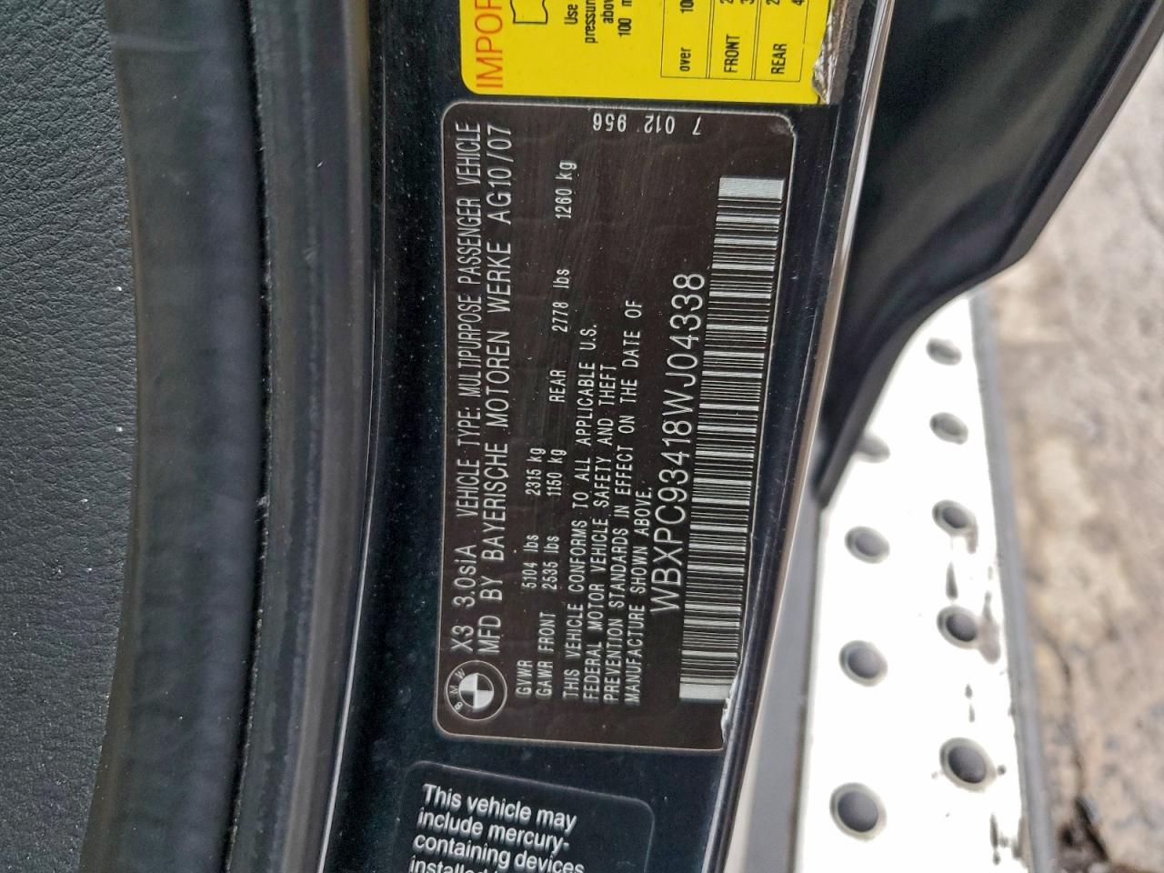 2008 BMW X3 3.0SI photo 13