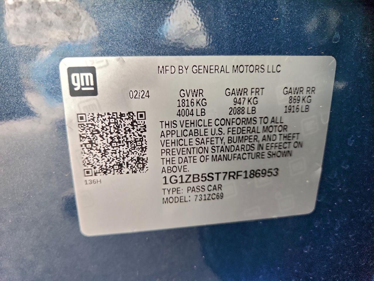 2024 CHEVROLET MALIBU LS photo 12