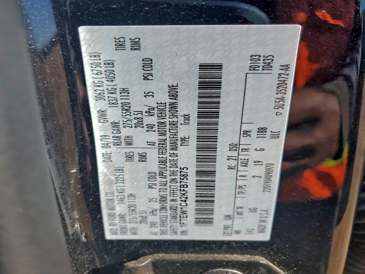 2019 FORD F150 SUPERCREW photo 23