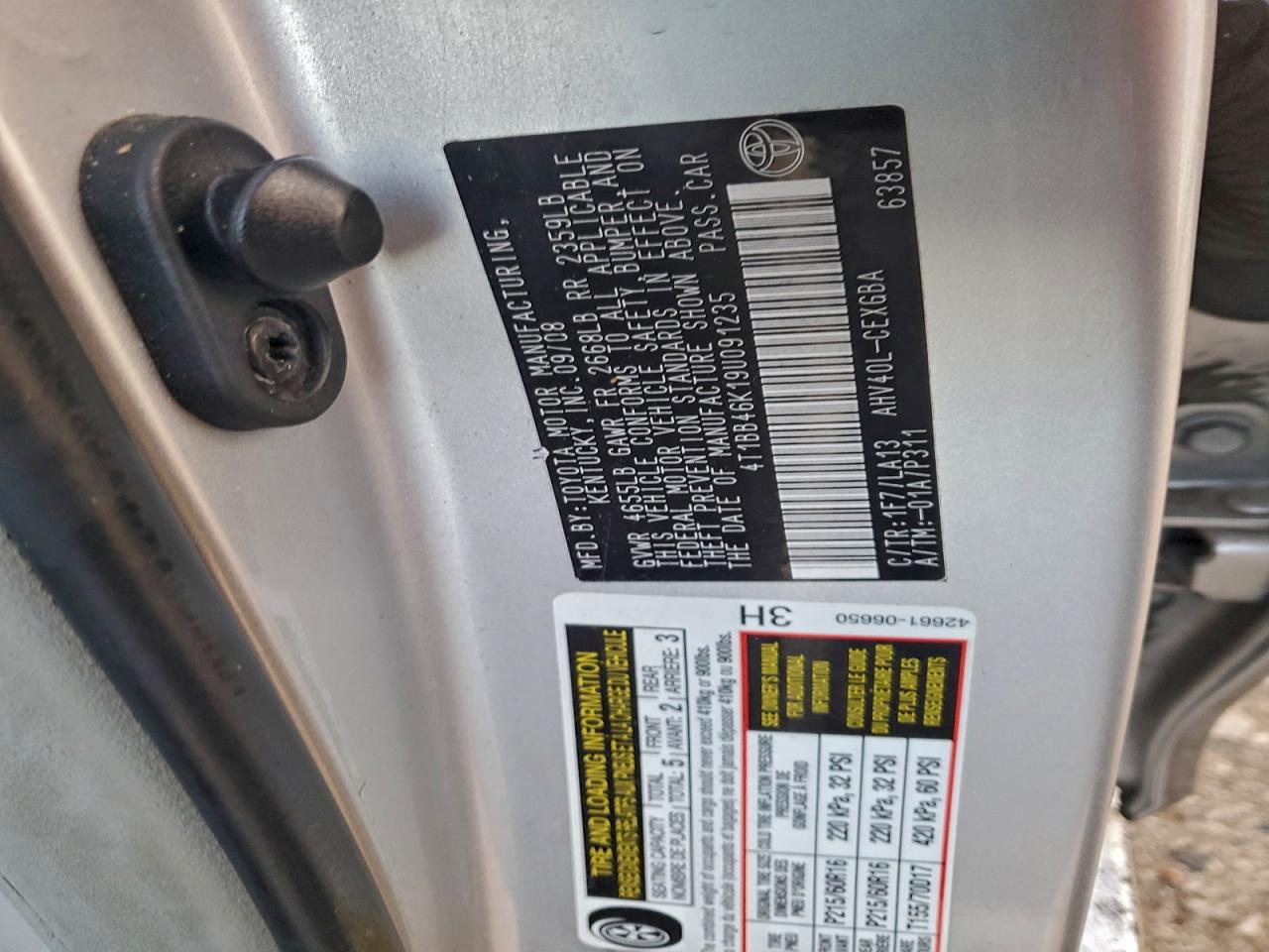 2009 TOYOTA CAMRY HYBRID photo 12