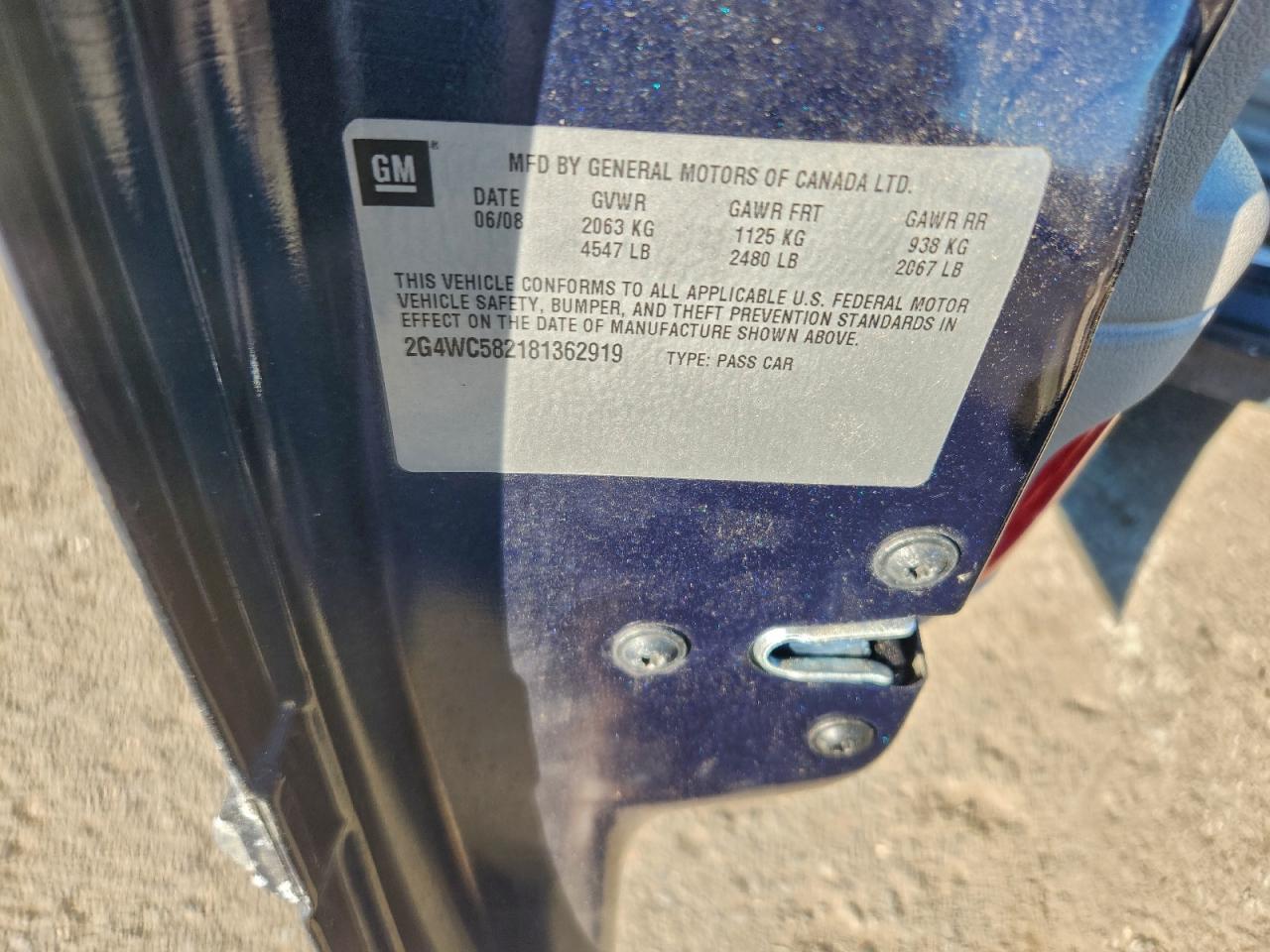 2008 BUICK LACROSSE CX photo 13