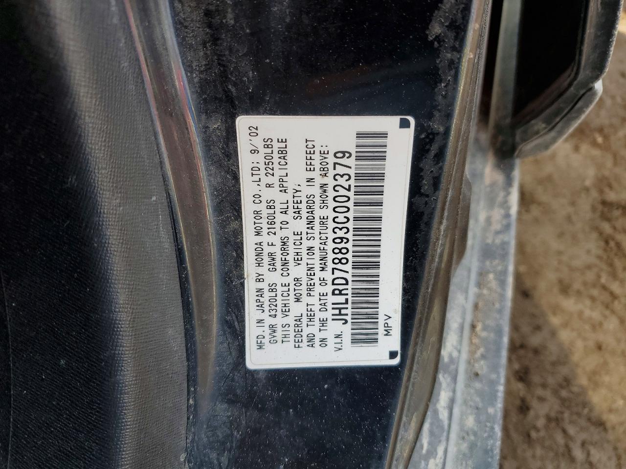 2003 HONDA CR-V EX photo 13