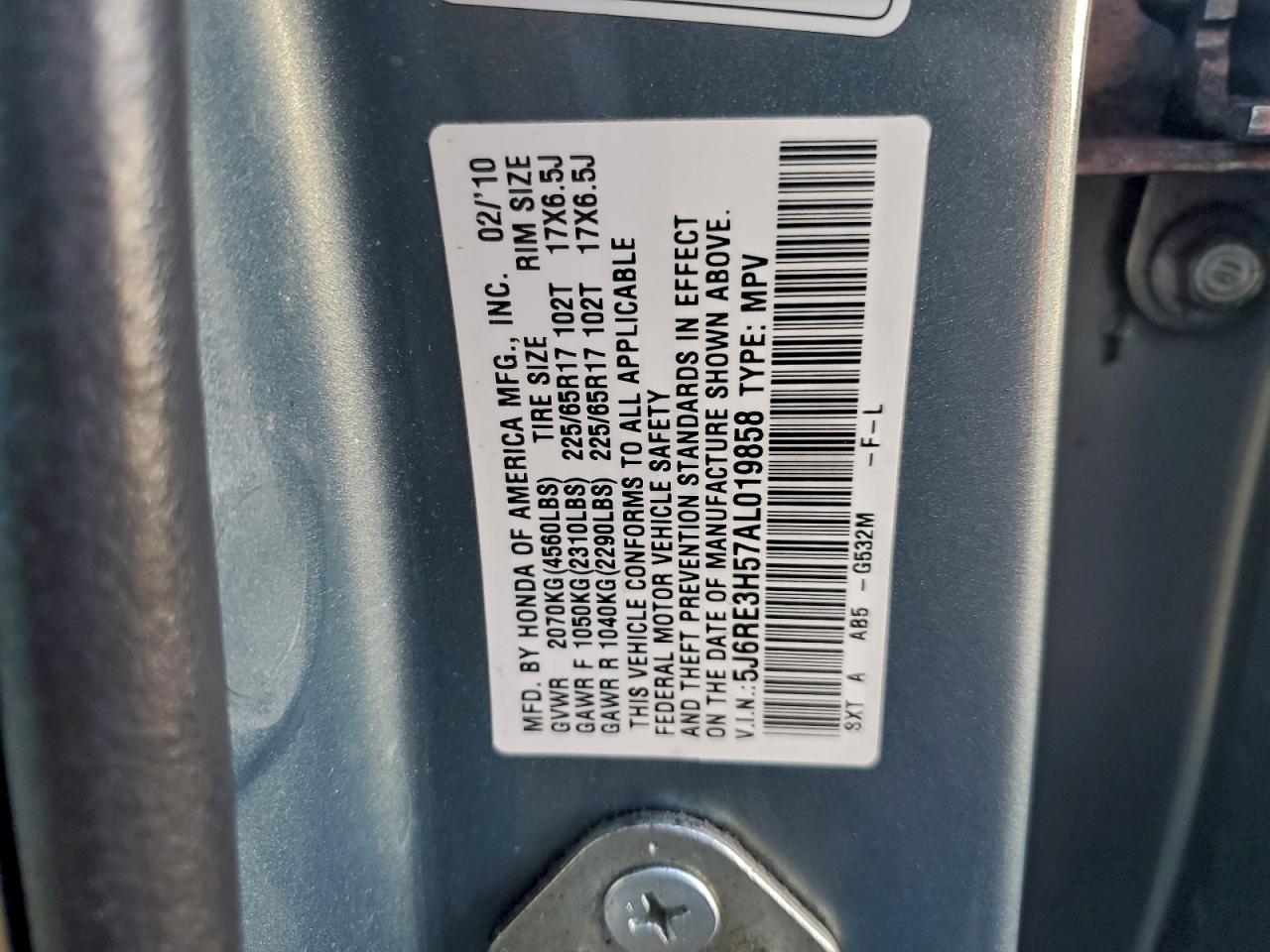 2010 HONDA CR-V EX photo 14