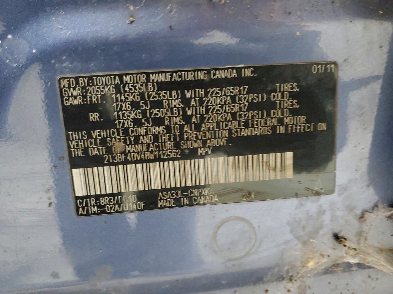 2011 TOYOTA RAV4 photo 13