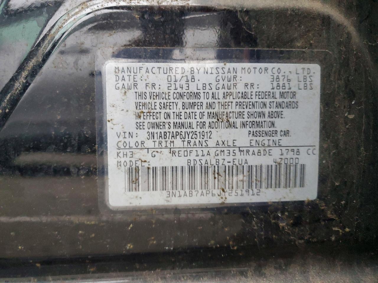 2018 NISSAN SENTRA S photo 12