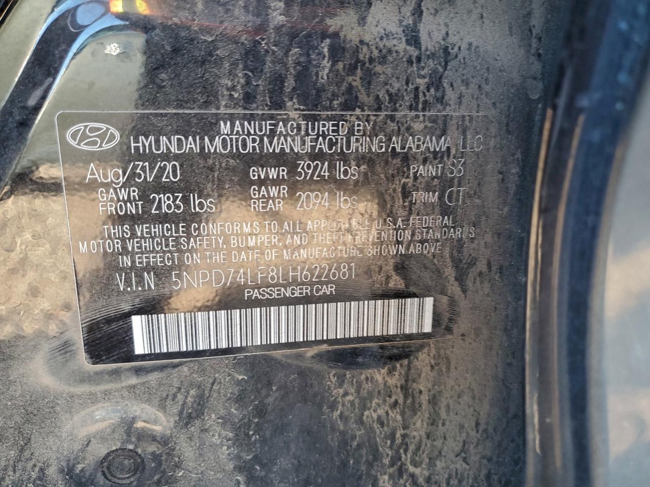 2020 HYUNDAI ELANTRA SE photo 12