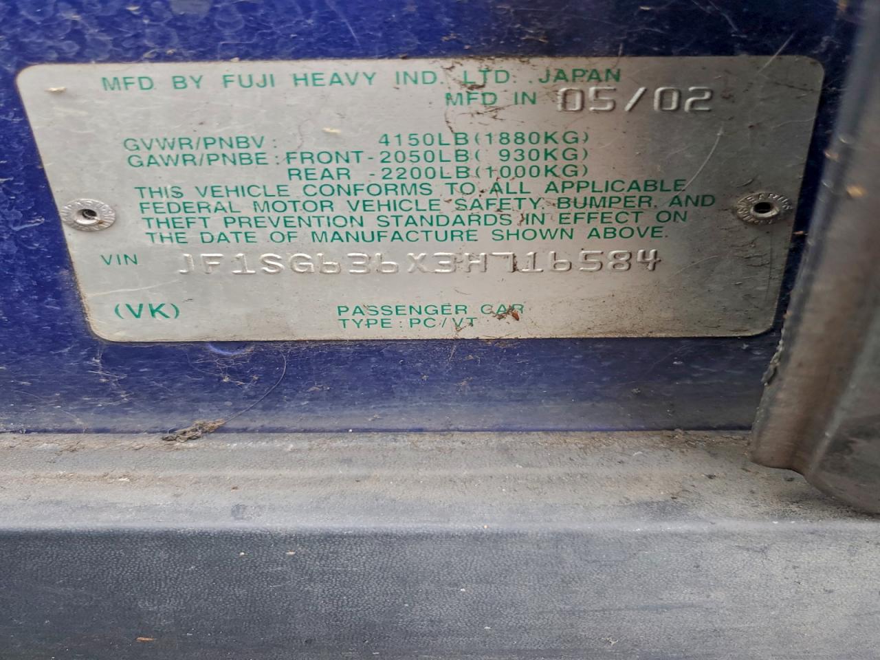 2003 SUBARU FORESTER 2.5X photo 13