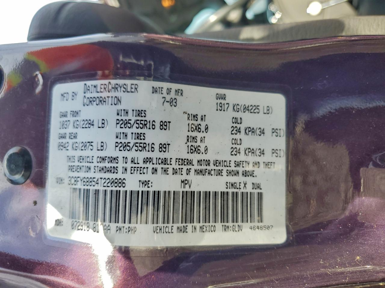 2004 CHRYSLER PT CRUISER LIMITED photo 12