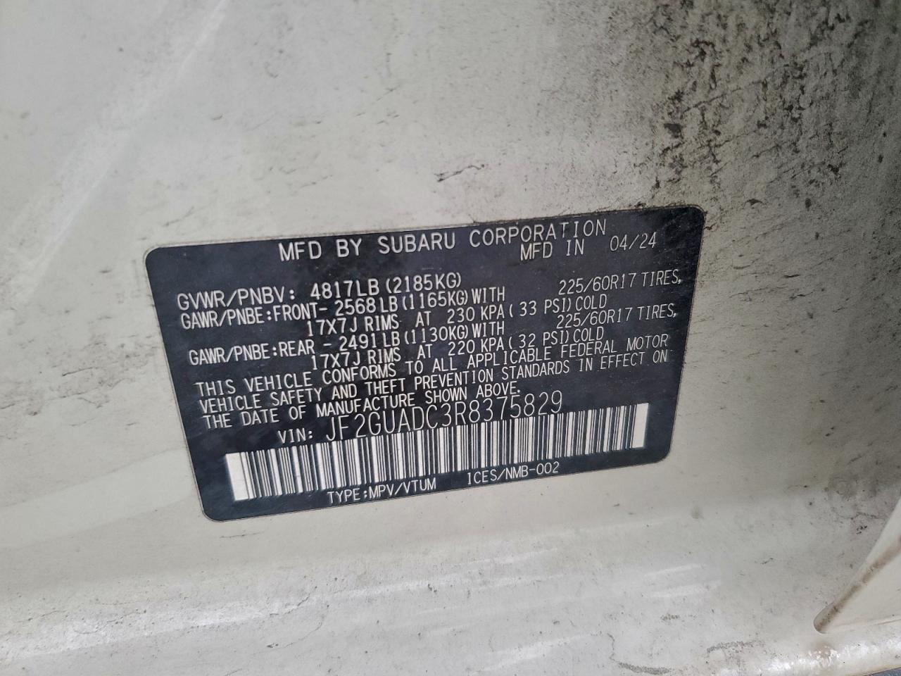 2024 SUBARU CROSSTREK PREMIUM photo 14