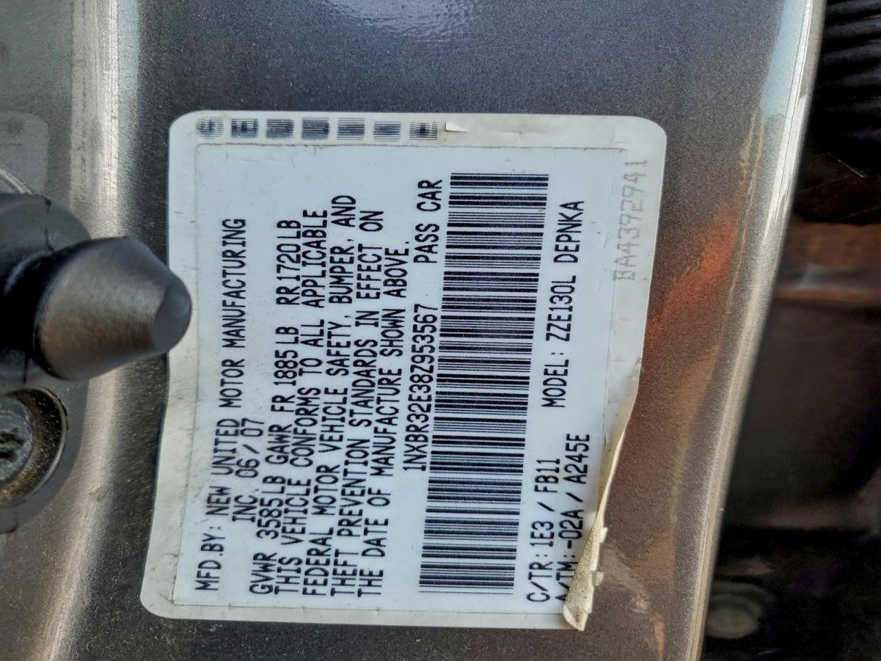 2008 TOYOTA COROLLA CE photo 12