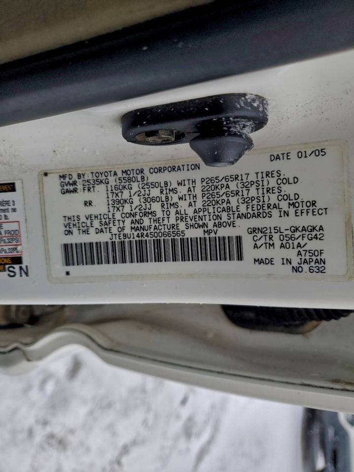 2005 TOYOTA 4RUNNER SR5 photo 13