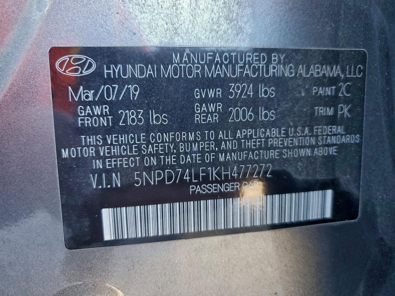 2019 HYUNDAI ELANTRA SE photo 12