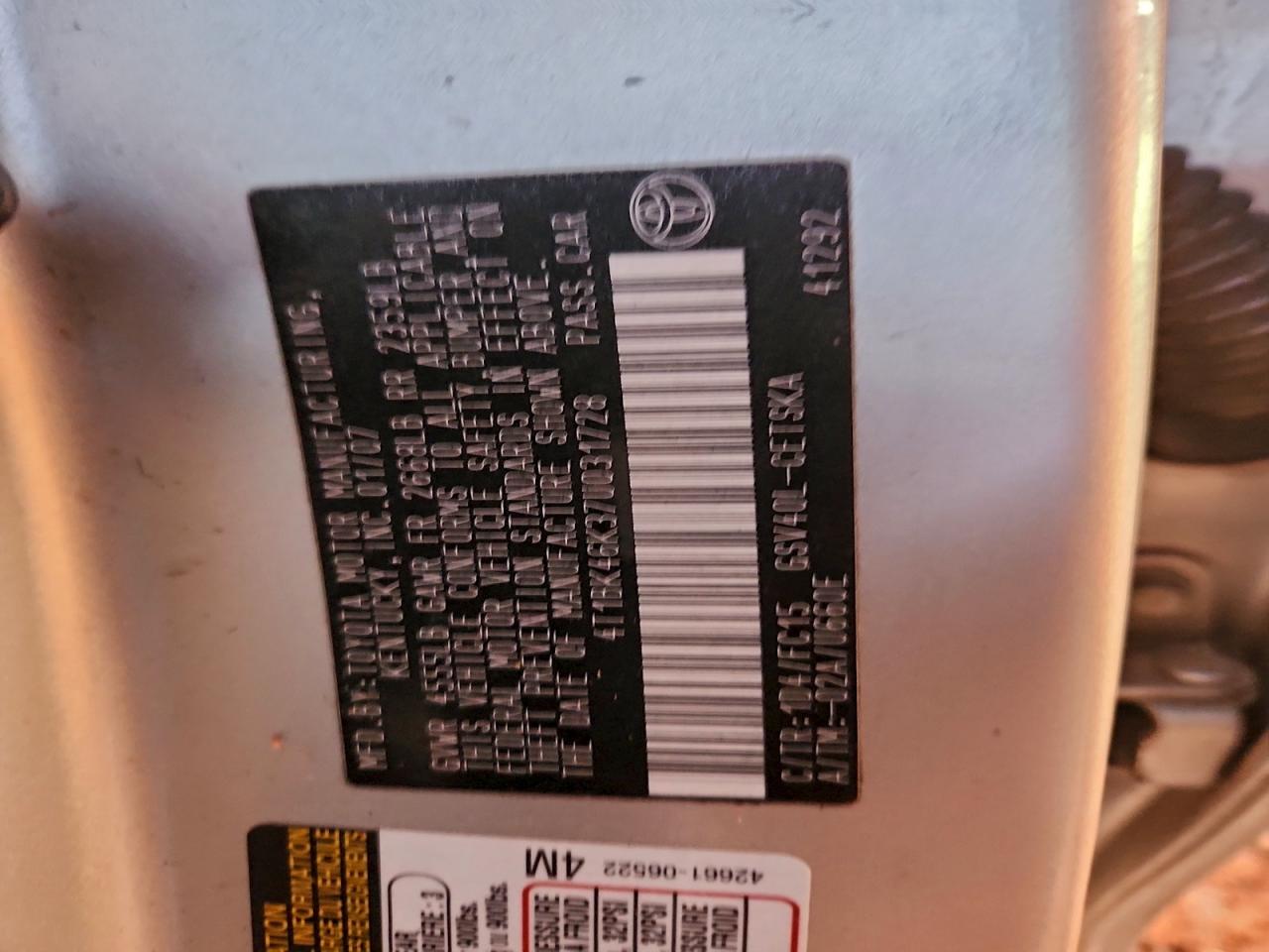 2007 TOYOTA CAMRY LE photo 12
