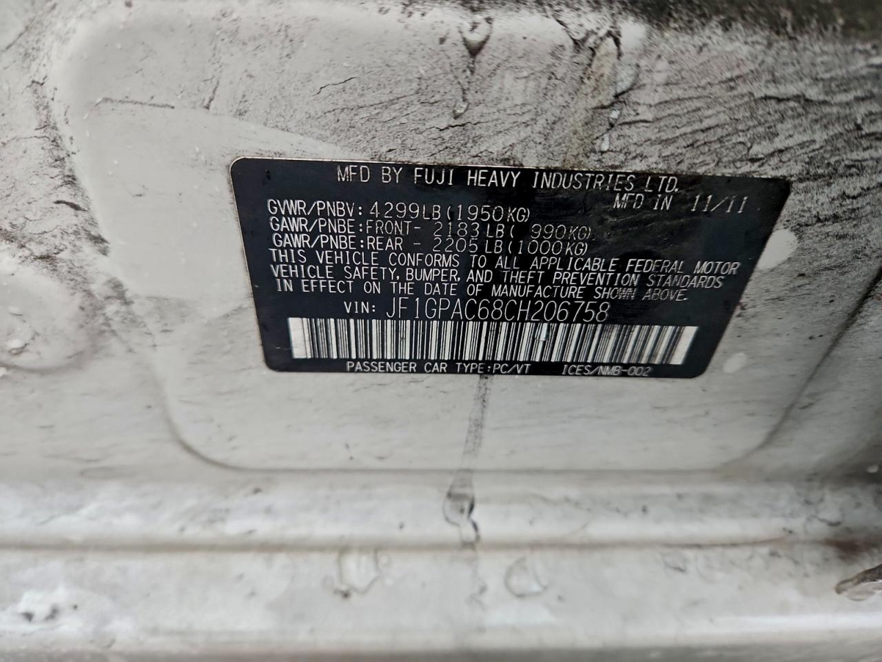 2012 SUBARU IMPREZA PREMIUM photo 12