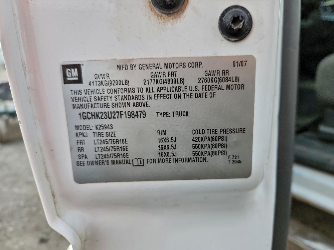 2007 CHEVROLET SILVERADO K2500 HEAVY DUTY photo 12