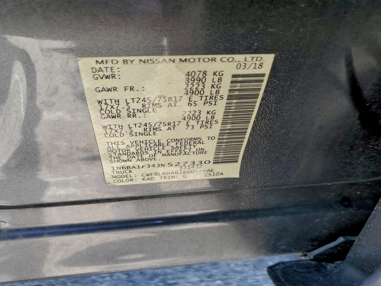 2018 NISSAN TITAN XD S photo 12