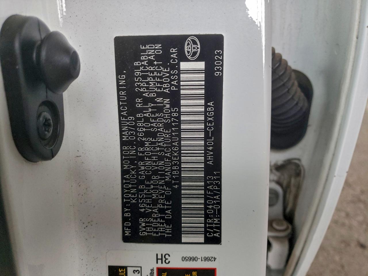 2010 TOYOTA CAMRY HYBRID photo 12