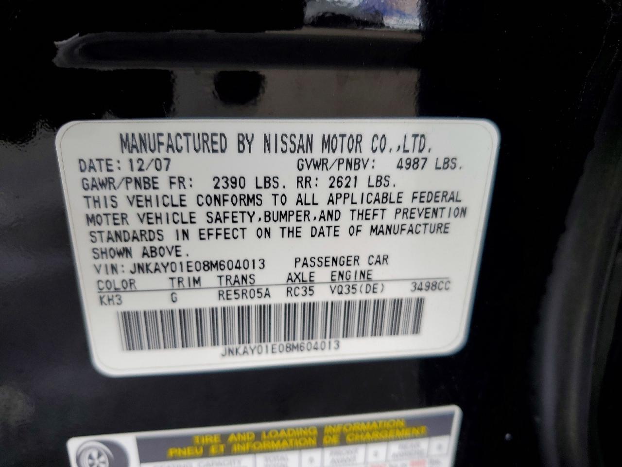 2008 INFINITI M35 BASE photo 12