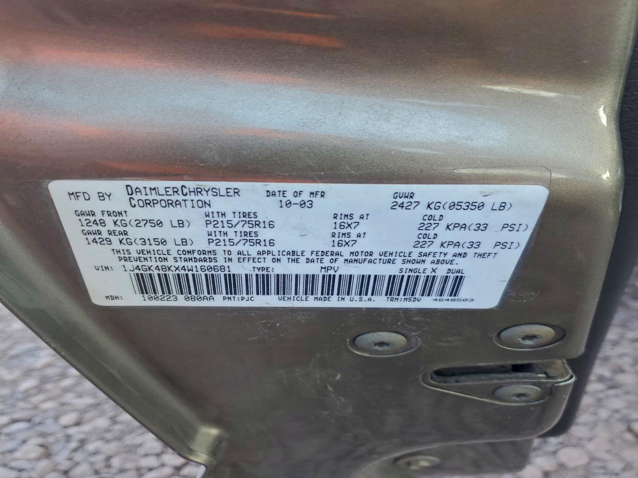 2004 JEEP LIBERTY SPORT photo 13