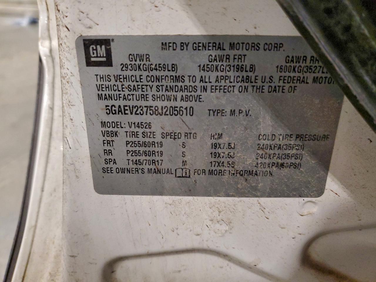 2008 BUICK ENCLAVE CXL photo 14