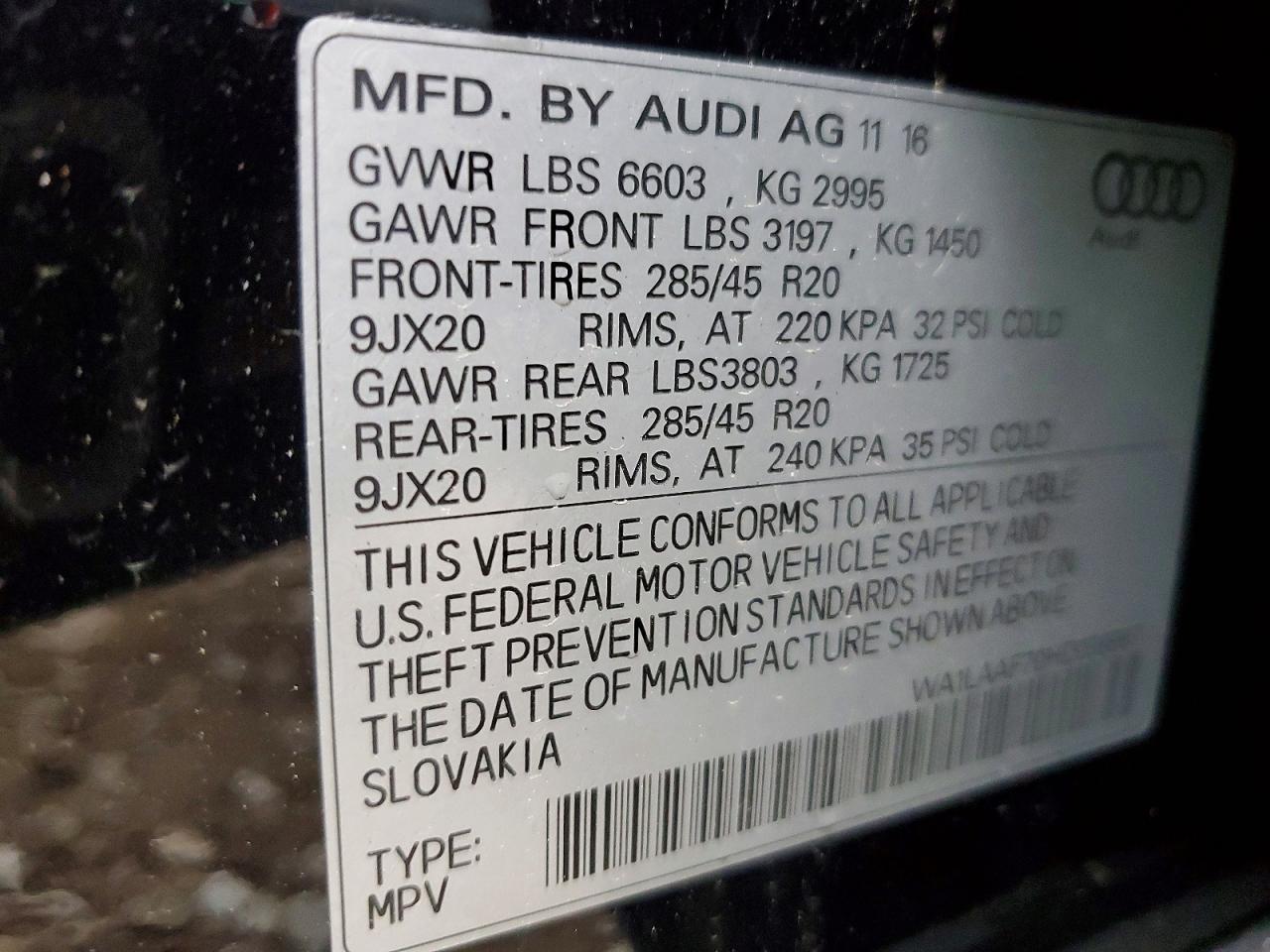 2017 AUDI Q7 PREMIUM PLUS photo 14