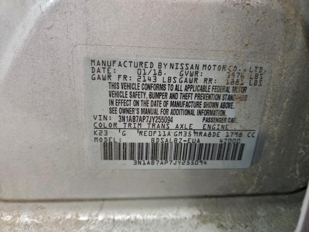 2018 NISSAN SENTRA S photo 12