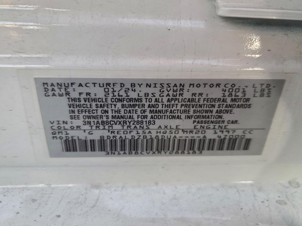 2024 NISSAN SENTRA SV photo 12