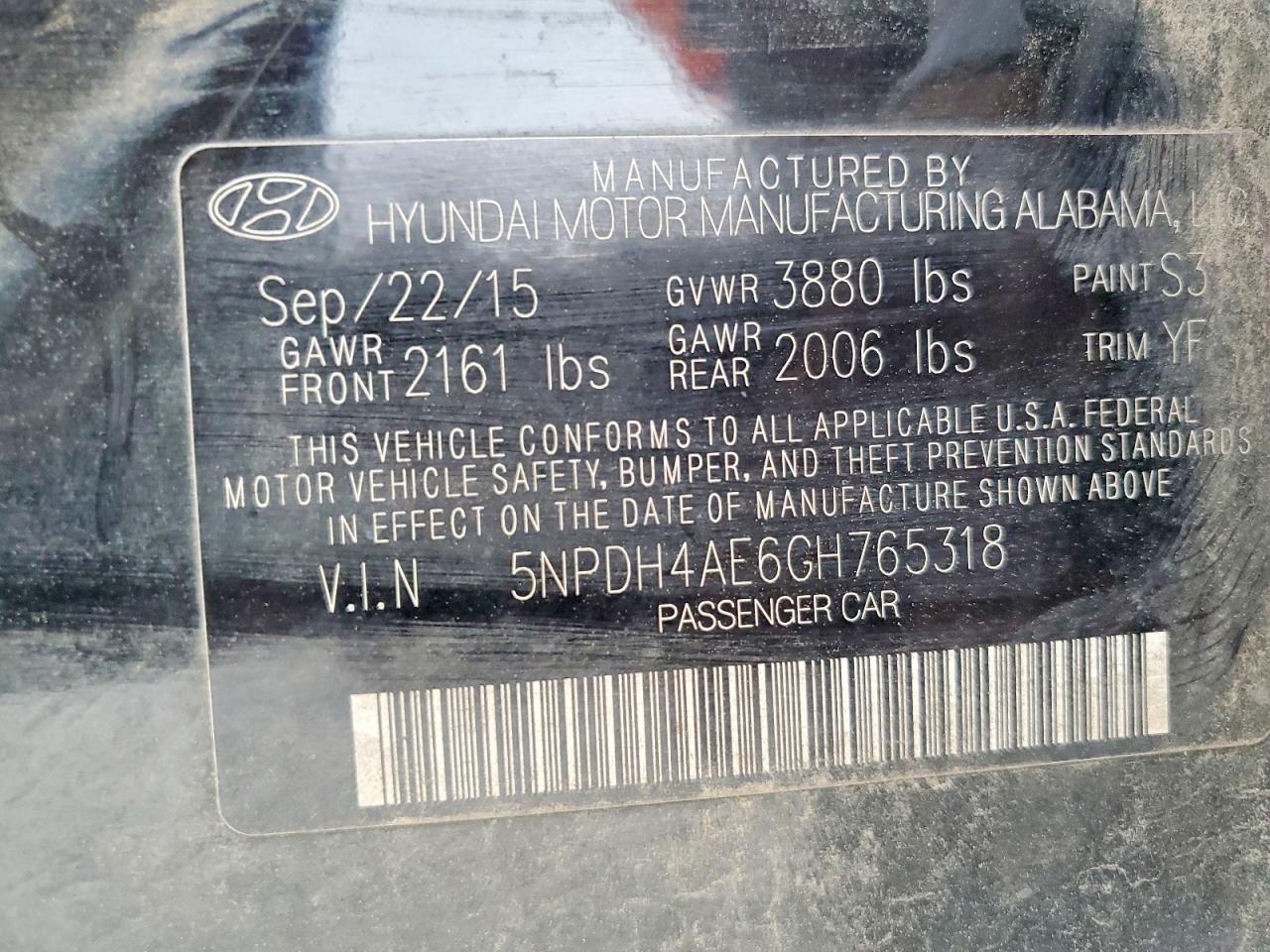 2016 HYUNDAI ELANTRA SE photo 23