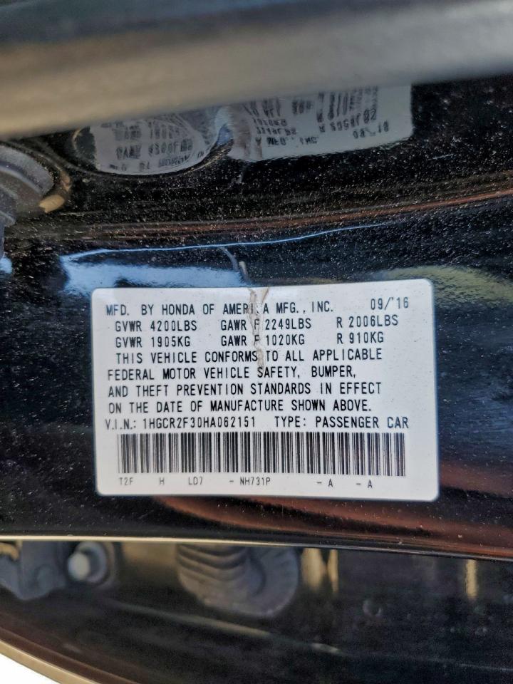 2017 HONDA ACCORD LX photo 12