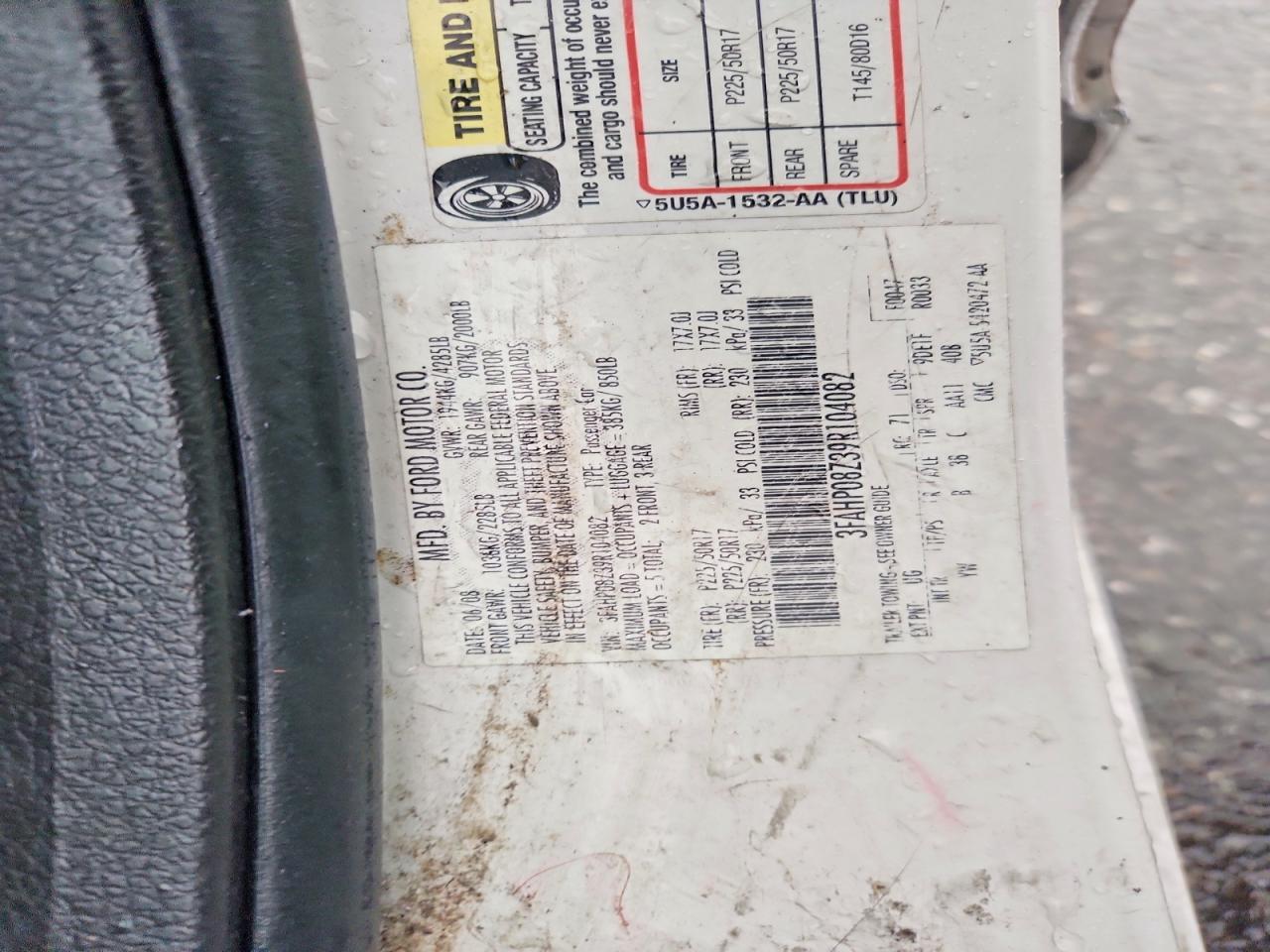 2009 FORD FUSION SEL photo 12