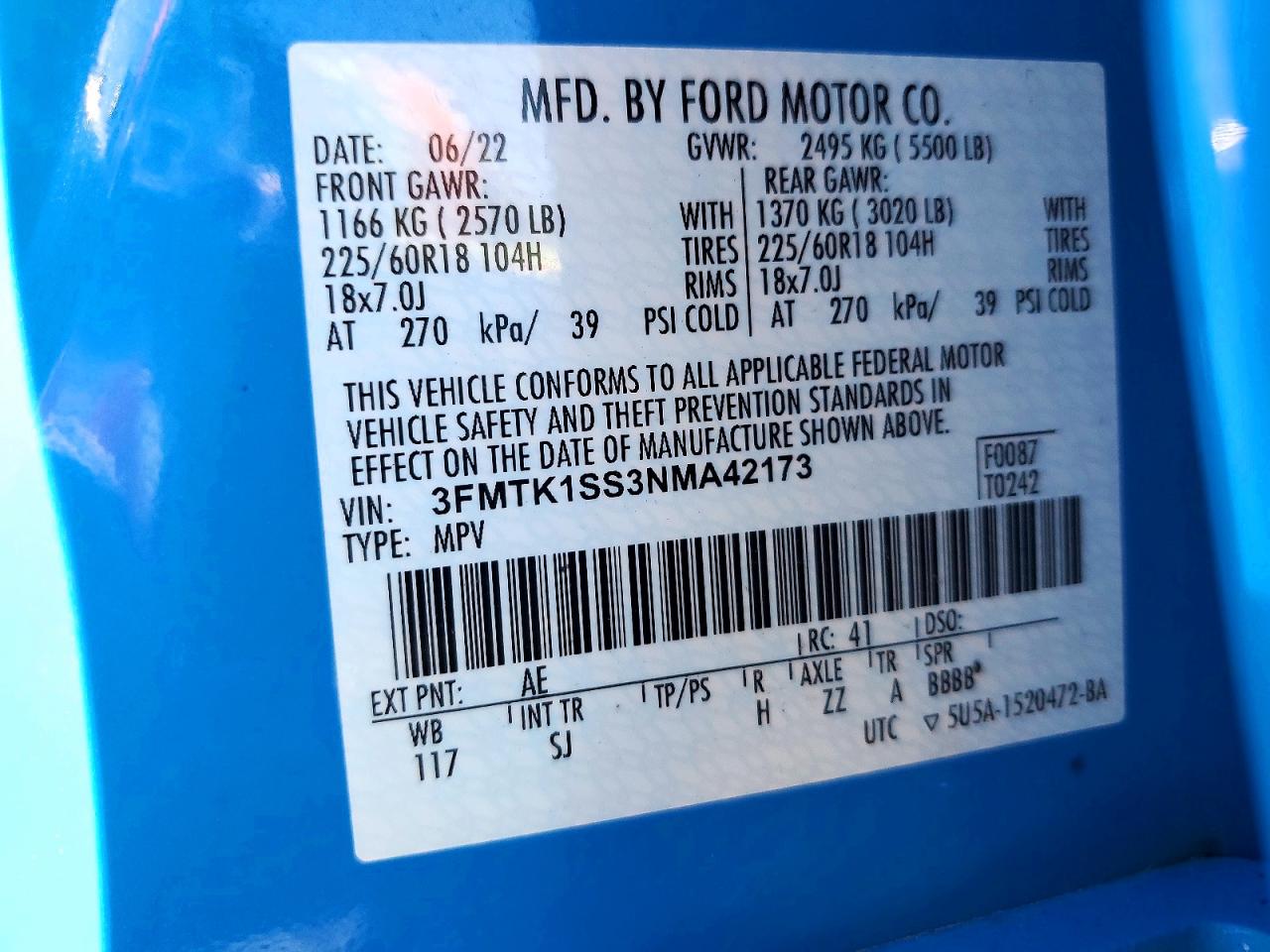 2022 FORD MUSTANG MACH-E SELECT photo 13