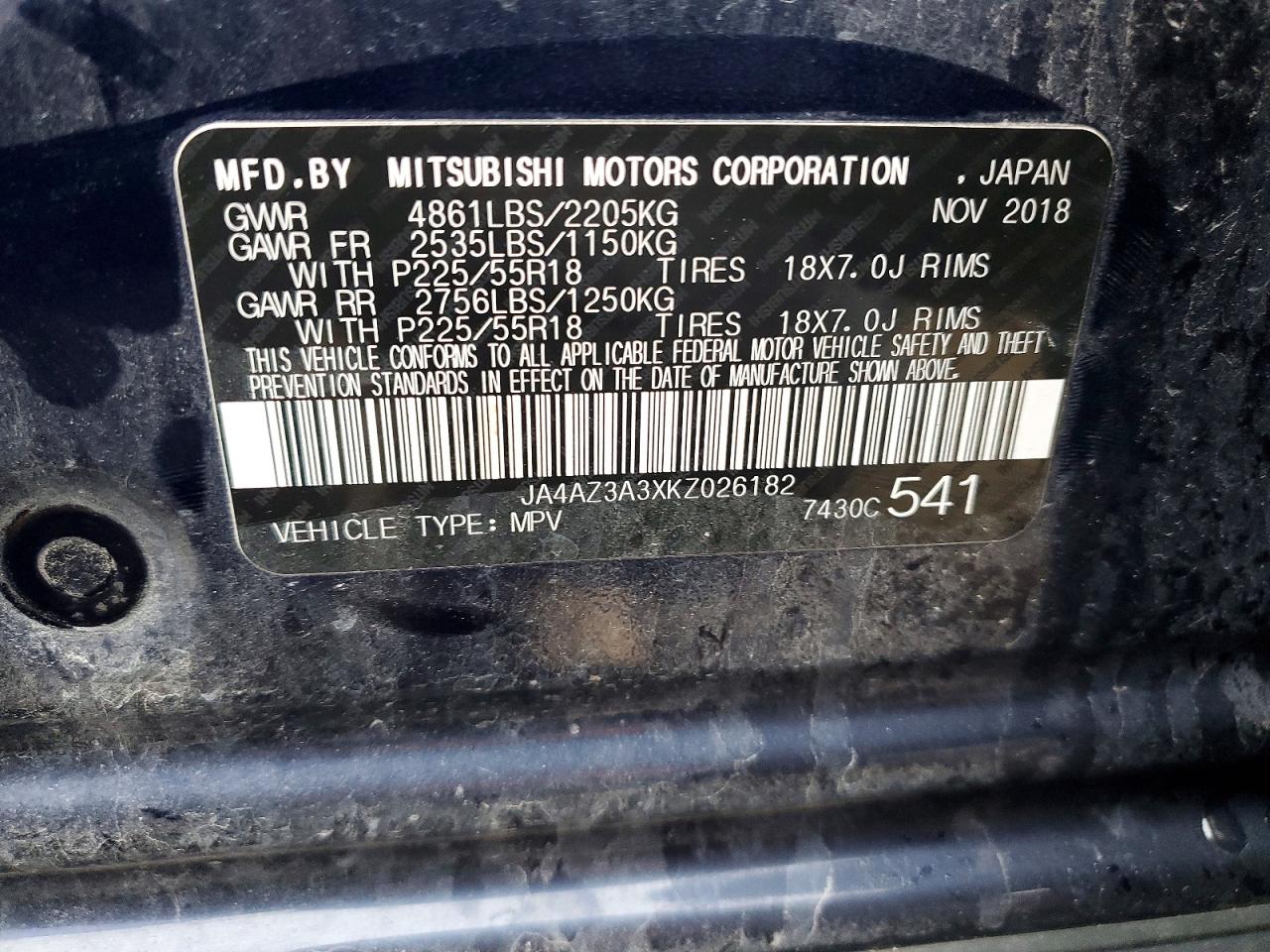 2019 MITSUBISHI OUTLANDER SE photo 13