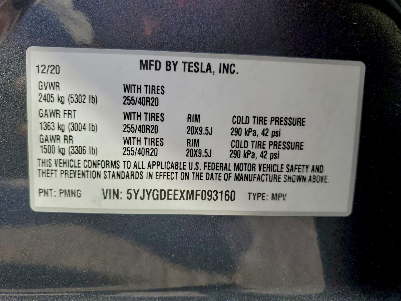 2021 TESLA MODEL Y photo 12