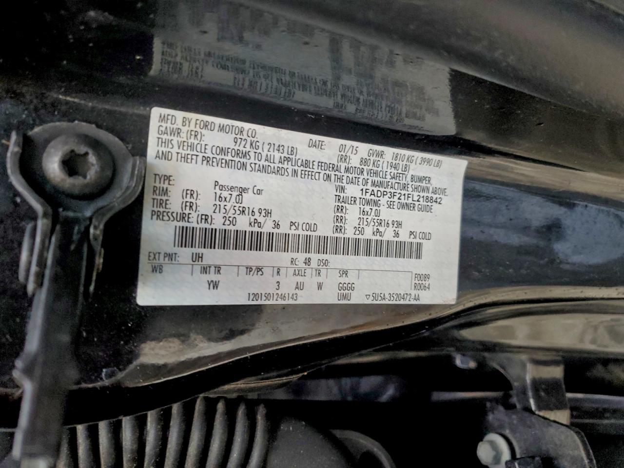 2015 FORD FOCUS SE photo 12