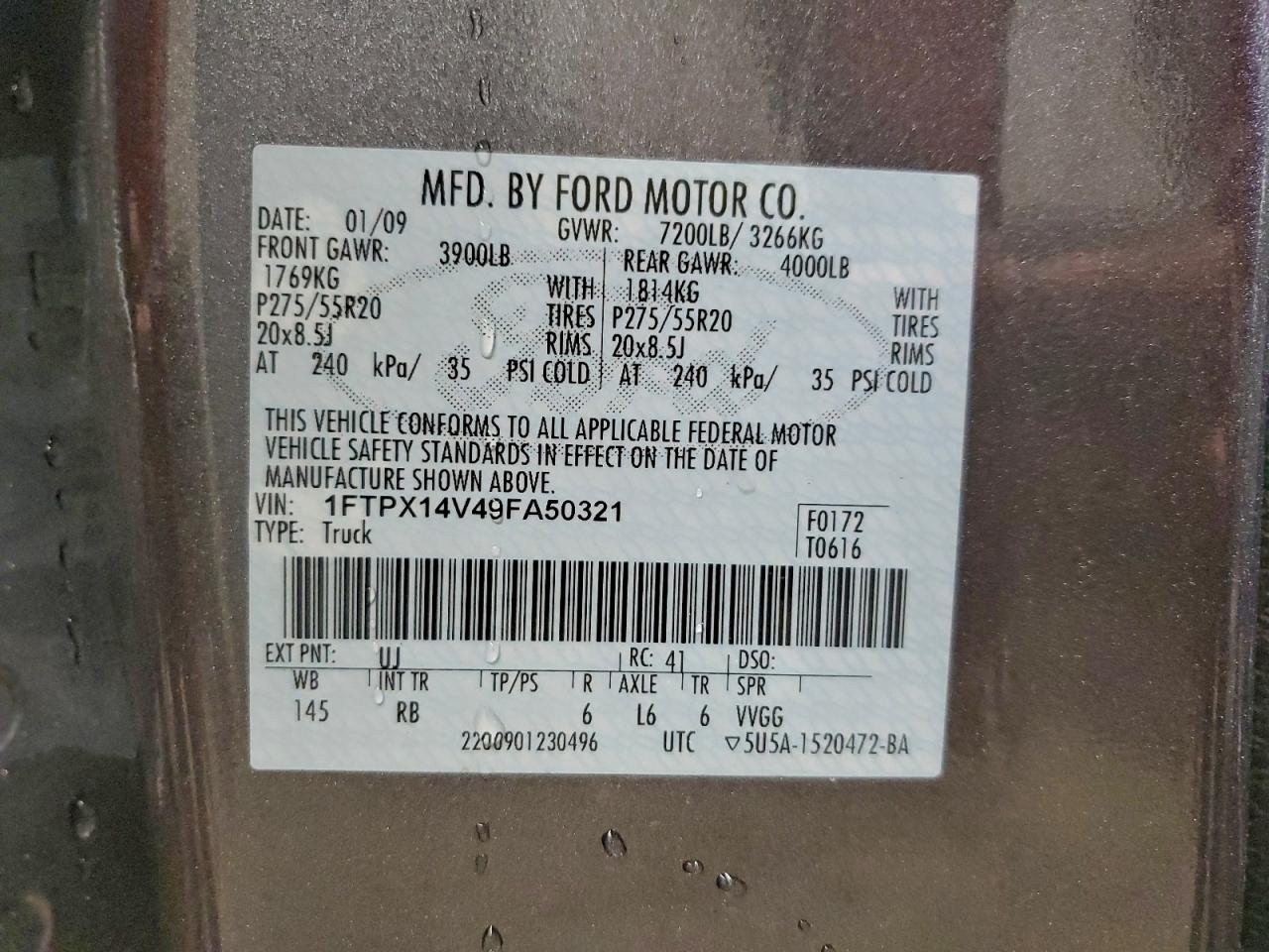2009 FORD F150 SUPER CAB photo 12