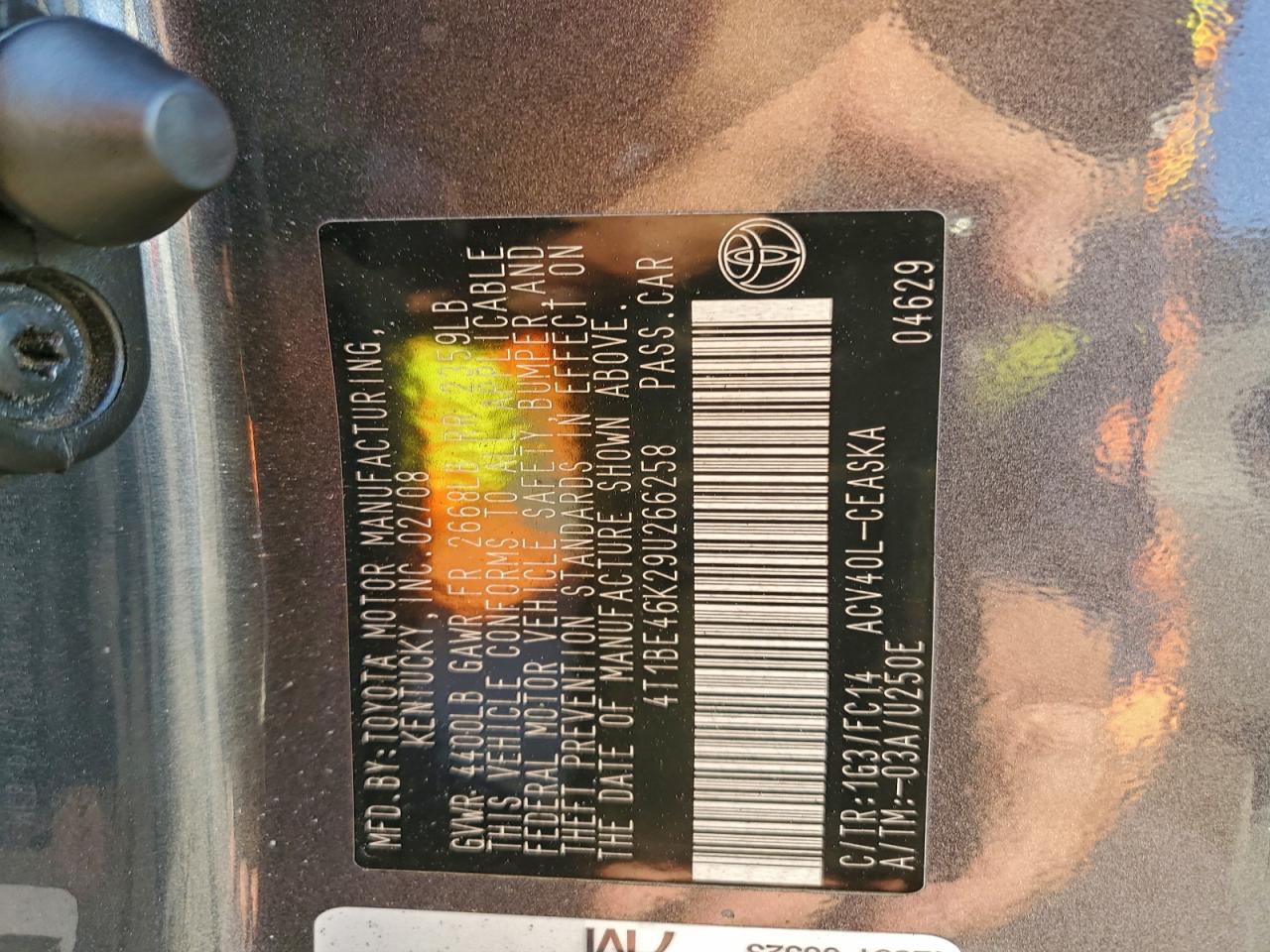 2009 TOYOTA CAMRY BASE photo 49