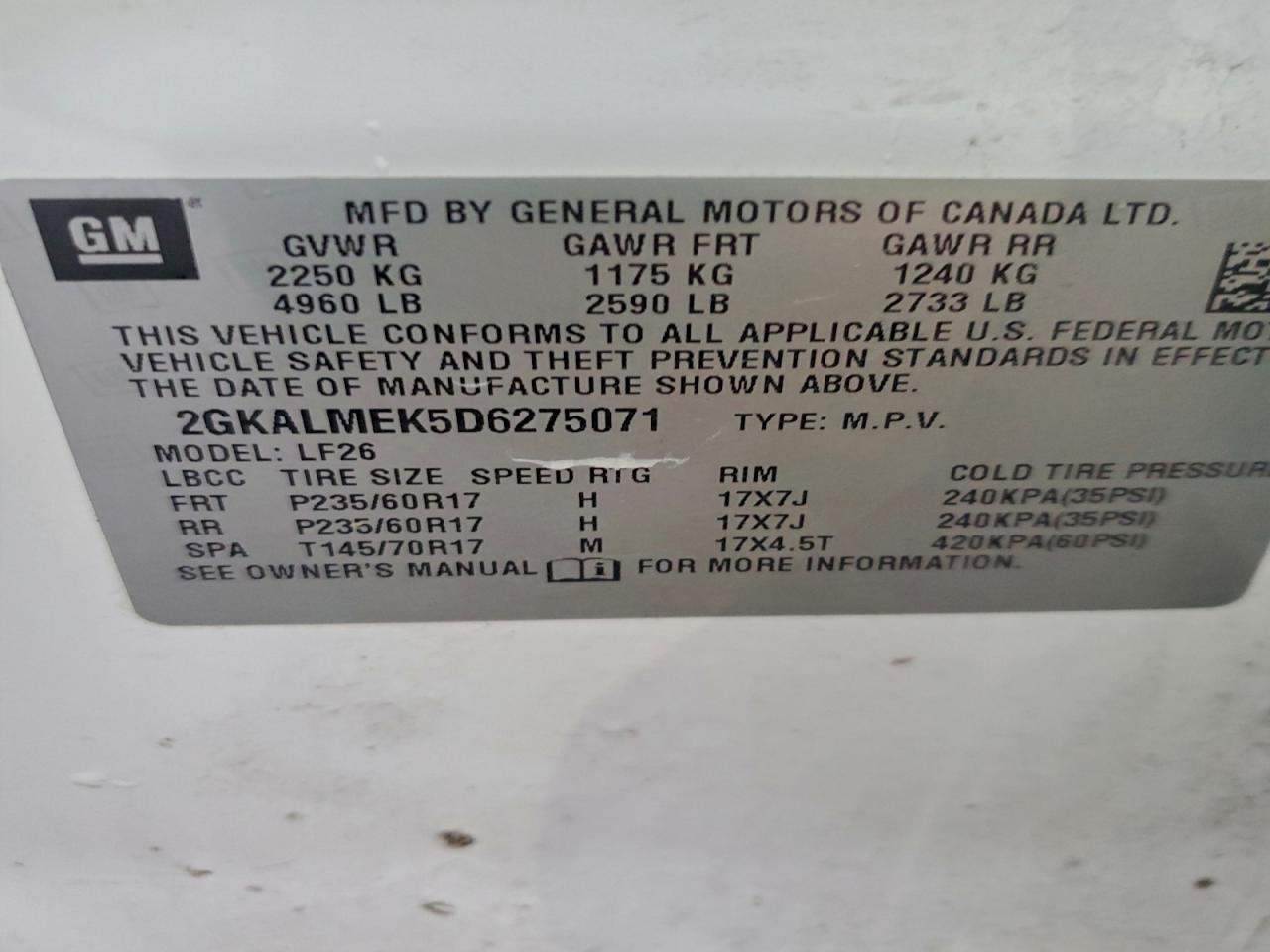 2013 GMC TERRAIN SLE photo 12