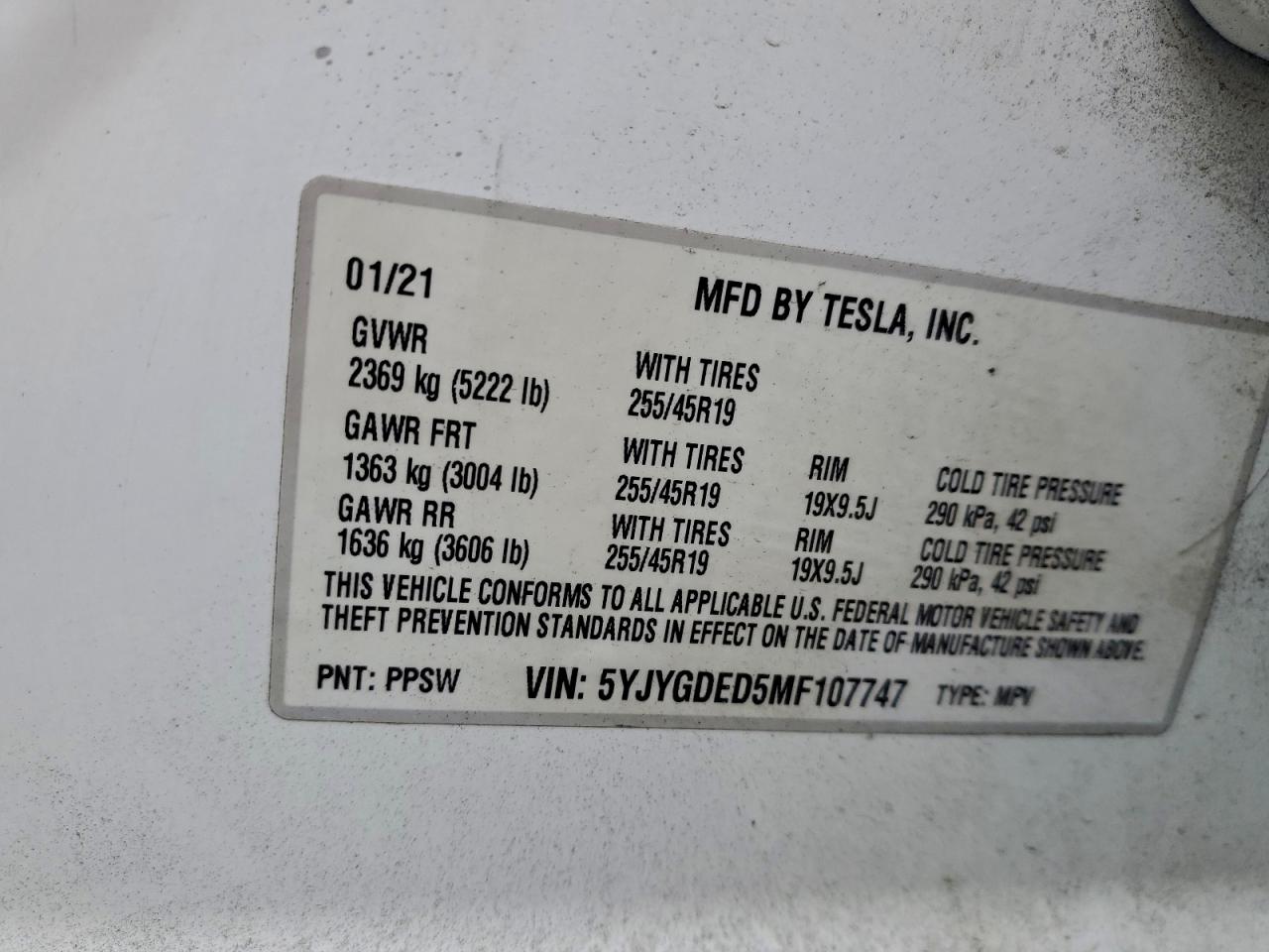 2021 TESLA MODEL Y photo 13