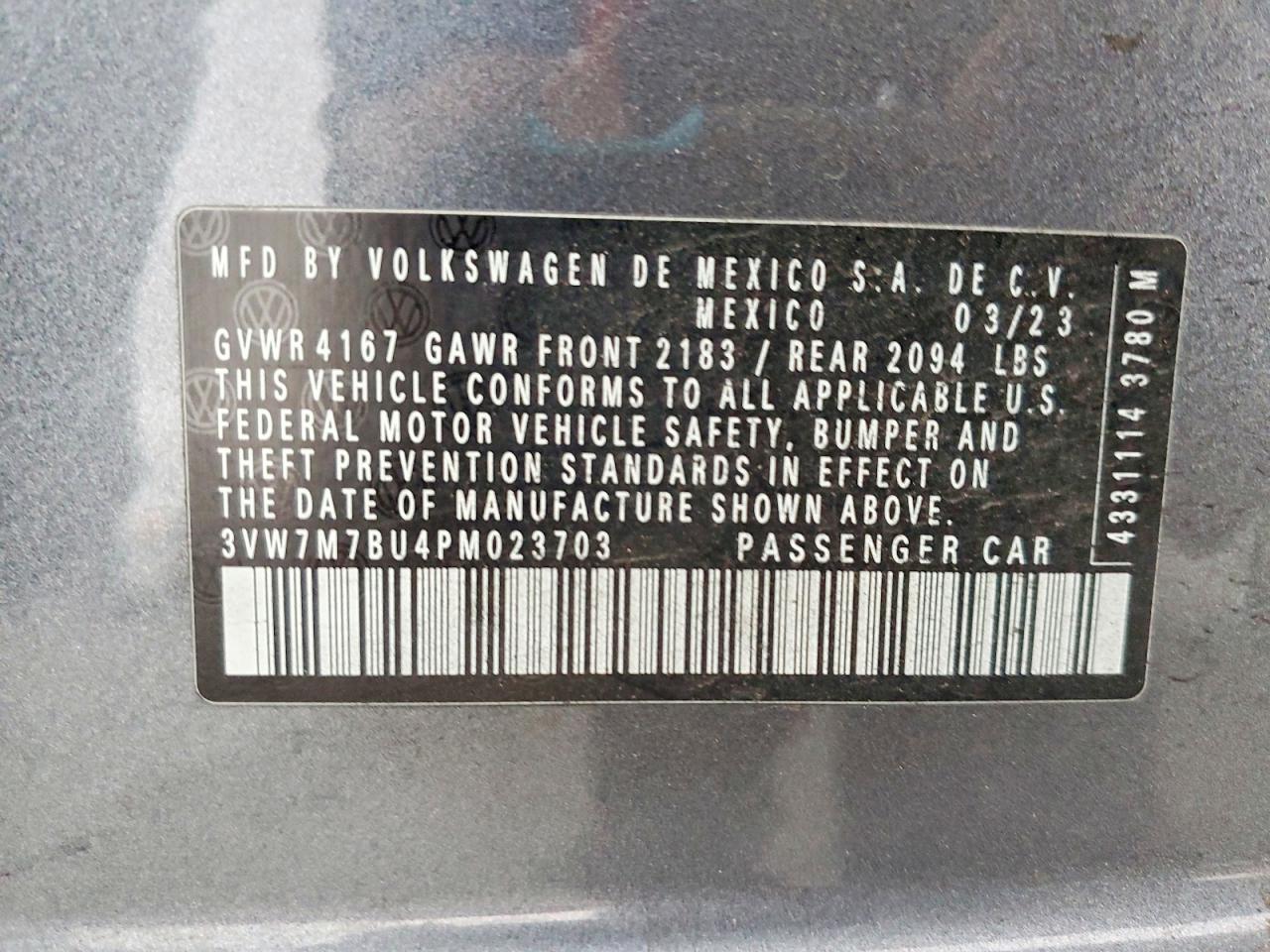 2023 VOLKSWAGEN JETTA SE photo 12
