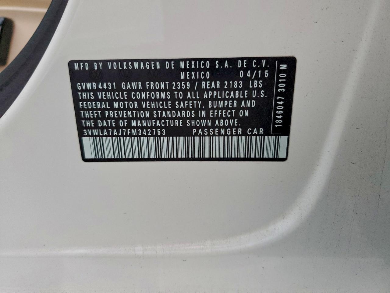 2015 VOLKSWAGEN JETTA TDI photo 13