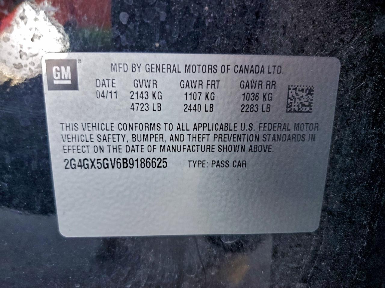 2011 BUICK REGAL CXL photo 12