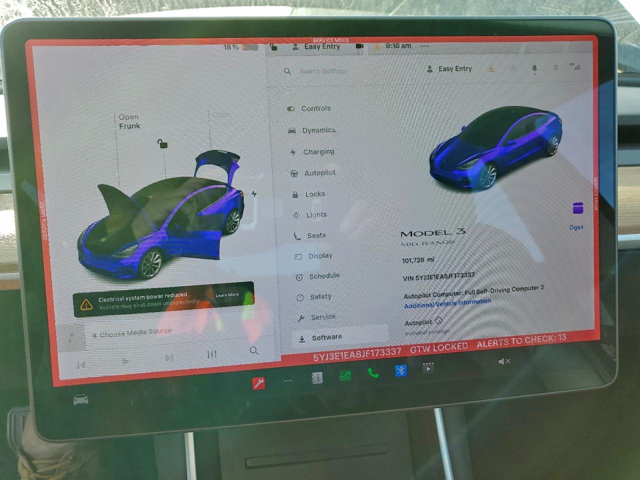 2018 TESLA MODEL 3 photo 9