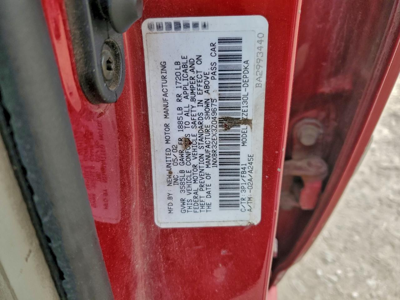 2003 TOYOTA COROLLA CE photo 12