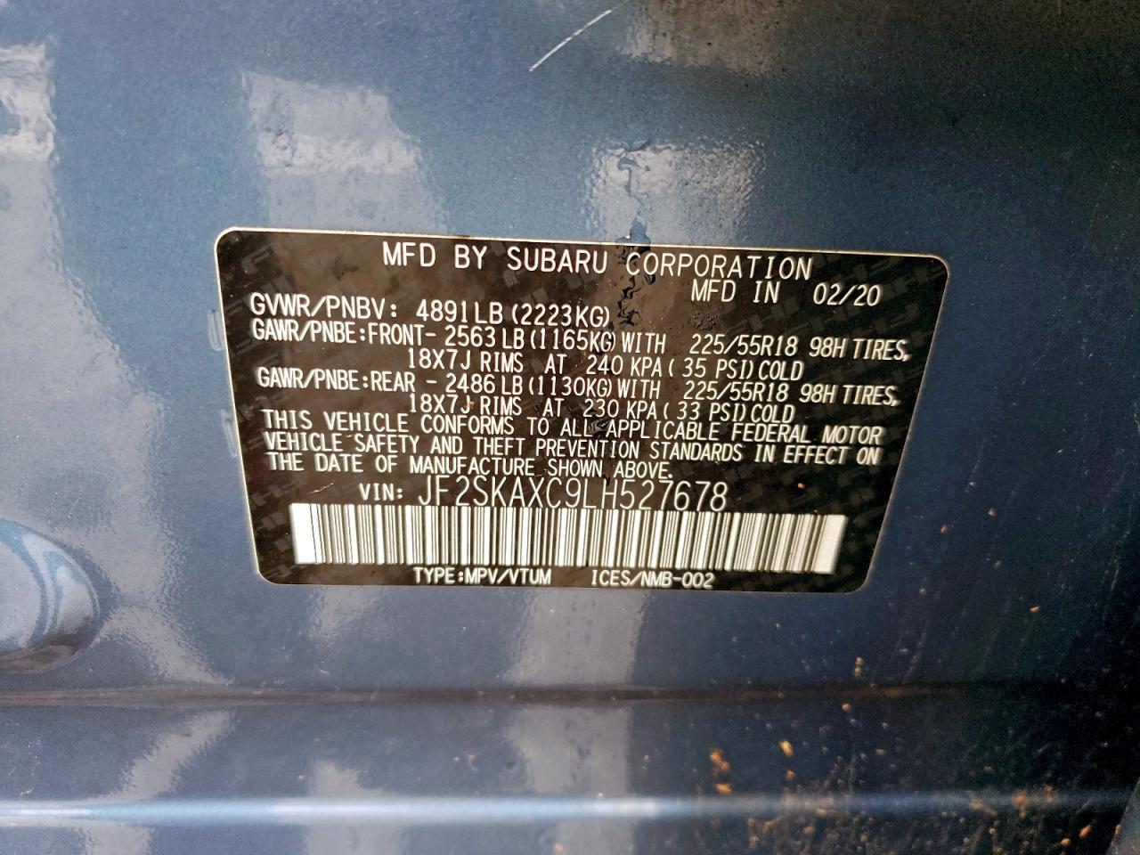 2020 SUBARU FORESTER TOURING photo 13