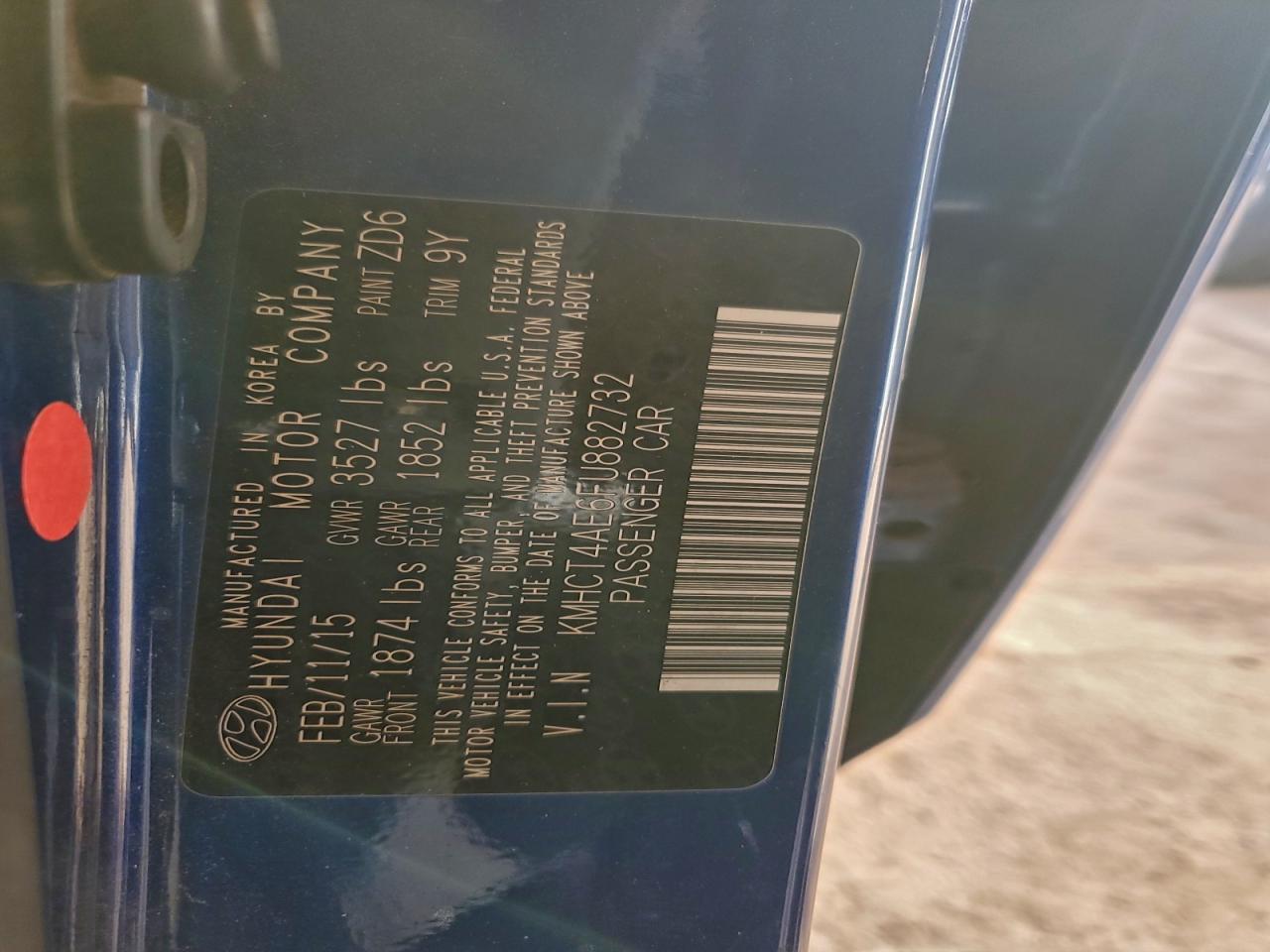 2015 HYUNDAI ACCENT GLS photo 12