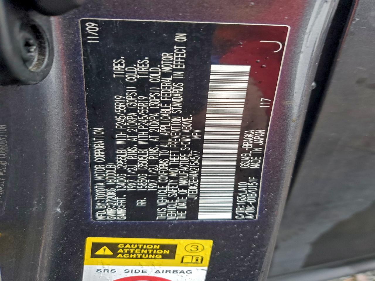 2010 TOYOTA HIGHLANDER LIMITED photo 14