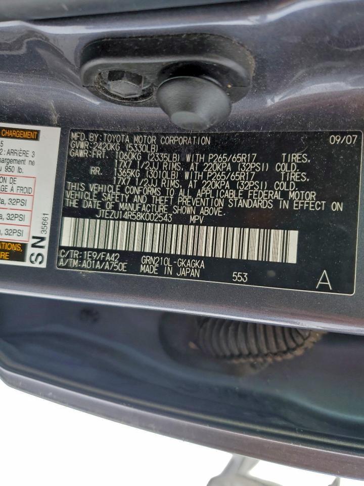 2008 TOYOTA 4RUNNER SR5 photo 14