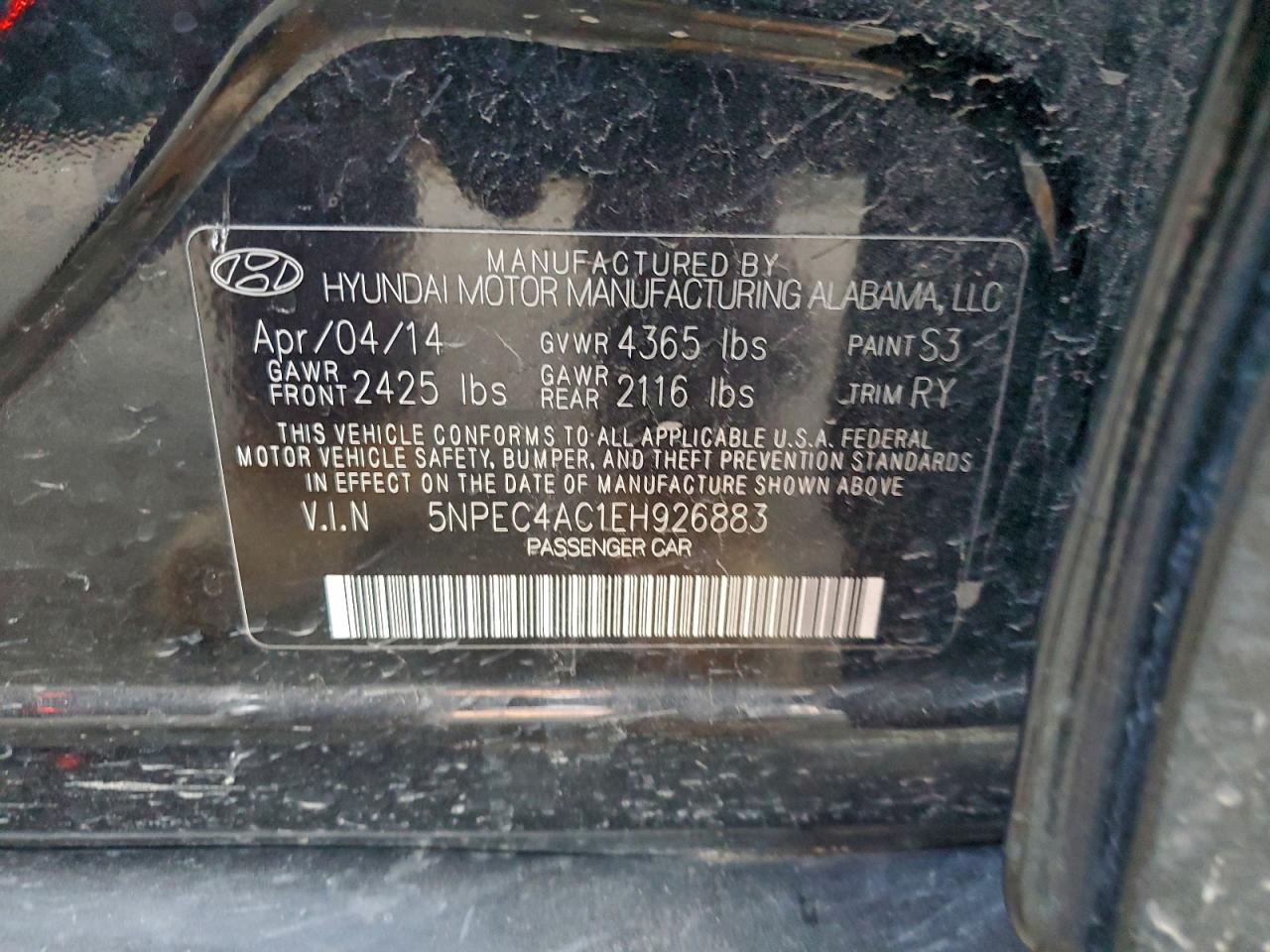 2014 HYUNDAI SONATA SE photo 12