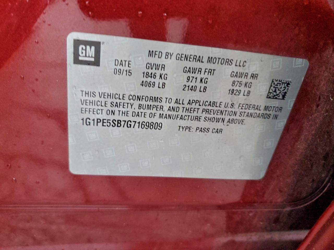 2016 CHEVROLET CRUZE LIMITED LT photo 12